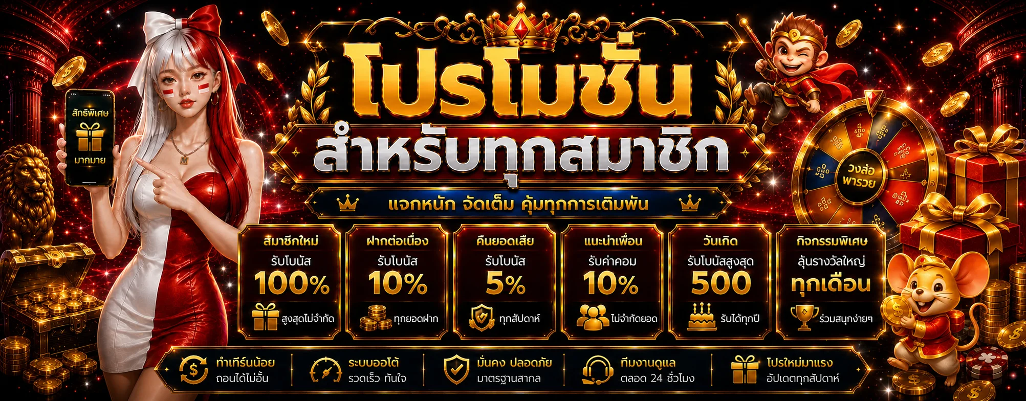 โปรโมชั่นและข้อมูลสมาชิก PGTop