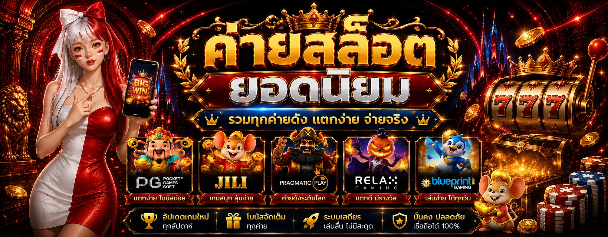 รวมค่ายเกมสล็อต PGTop